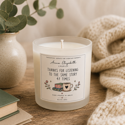 Friendship Candle Gift for Best Friend, Thanks for Listening to the Same Story 47 Times, Bestie Birthday Gift, Friendship Gift for Her