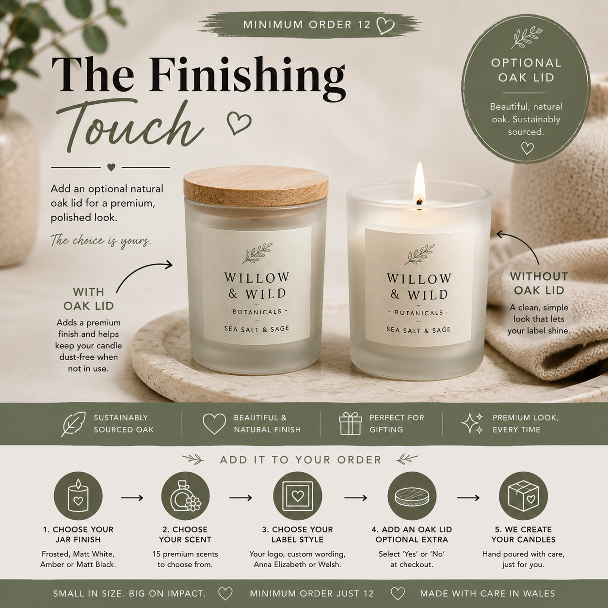 Medium 20cl Bespoke Candles | Custom Logo & Private Label