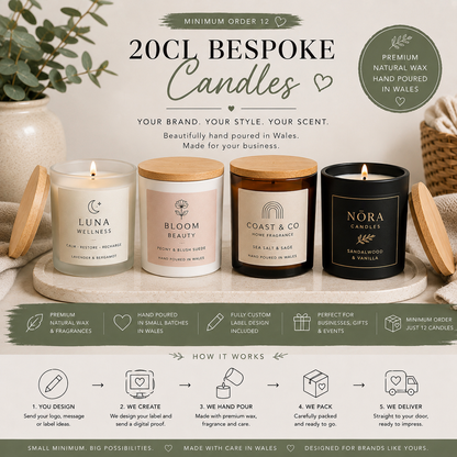 Medium 20cl Bespoke Candles | Custom Logo & Private Label