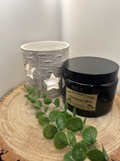 Large Amber Christmas Candle