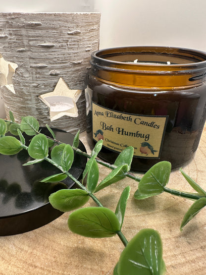 Large Amber Christmas Candle