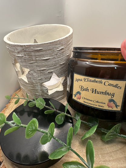 Large Amber Christmas Candle