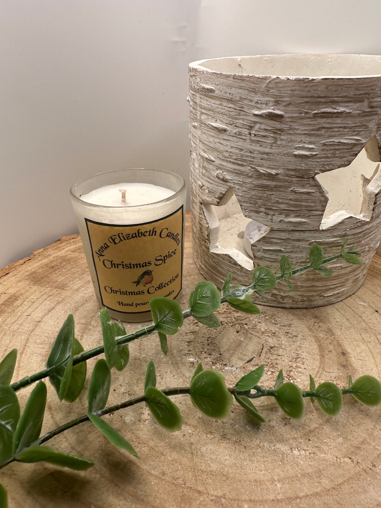 Mini Frosted Christmas Candle