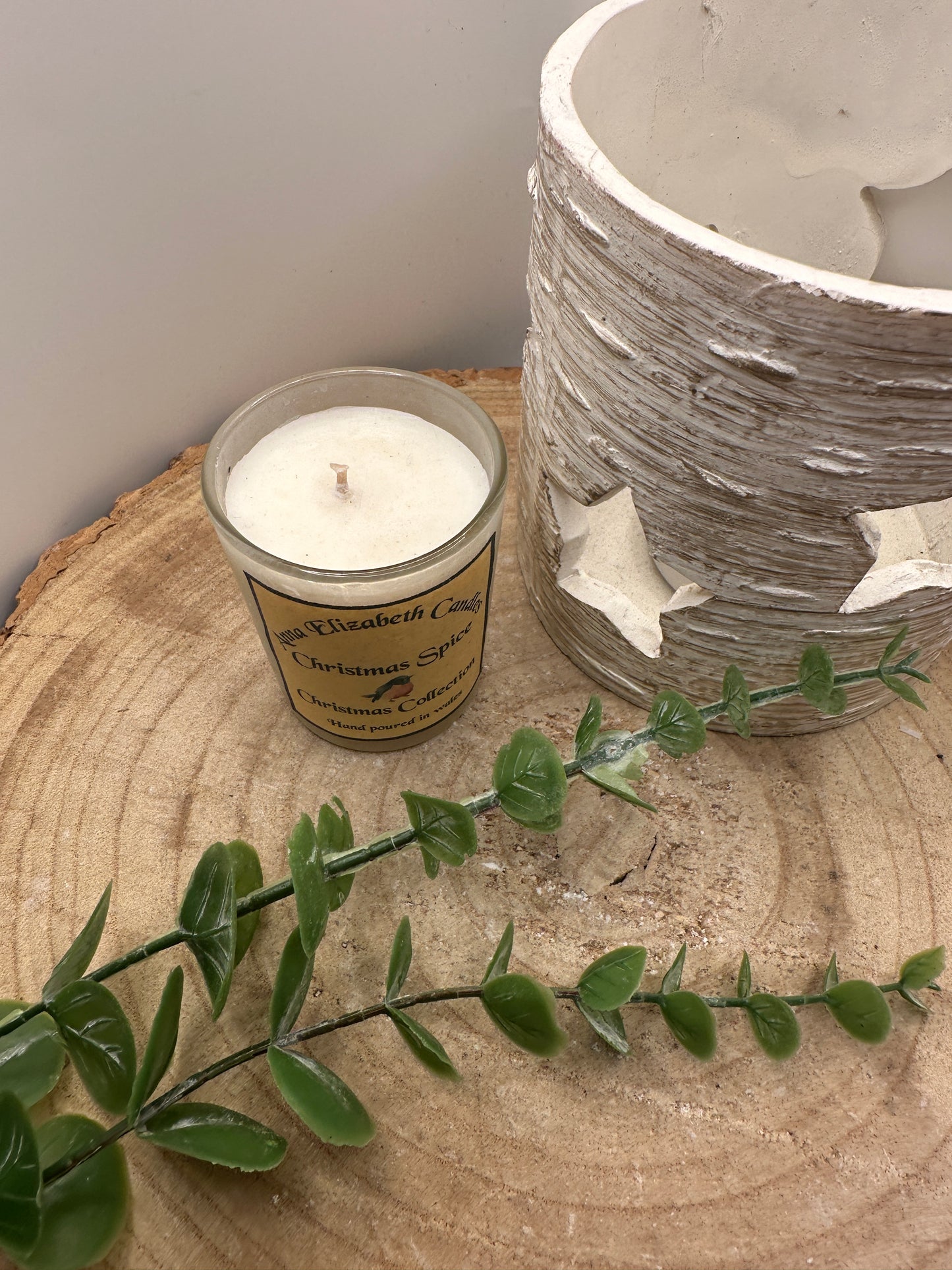 Mini Frosted Christmas Candle