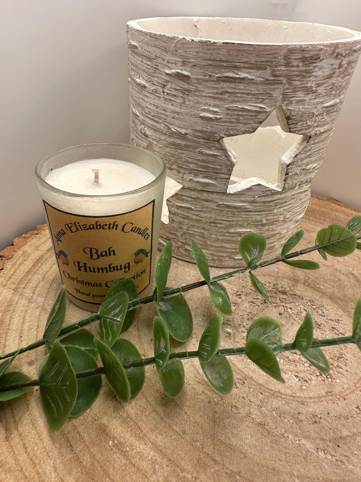 Mini Frosted Christmas Candle