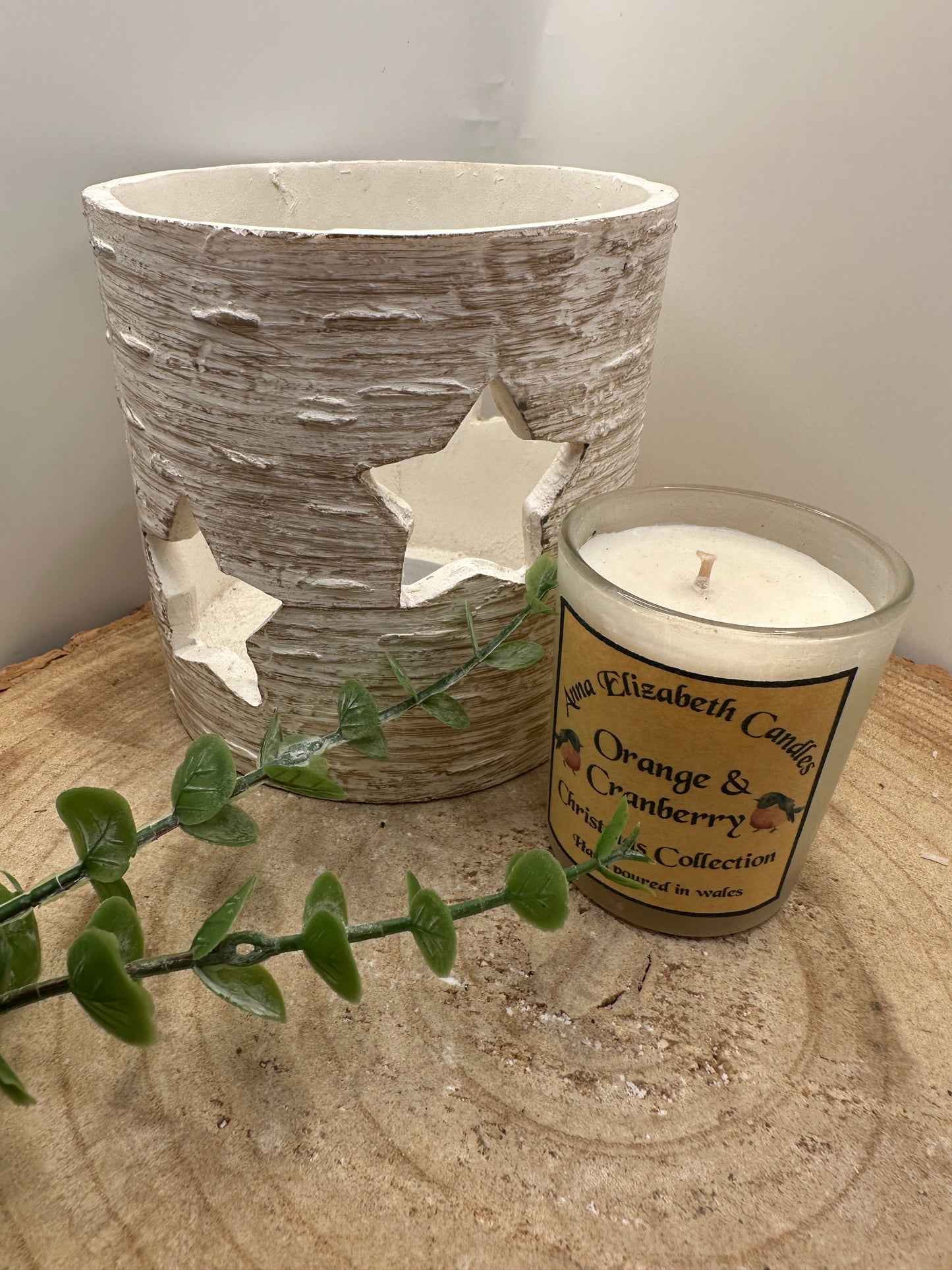 Mini Frosted Christmas Candle