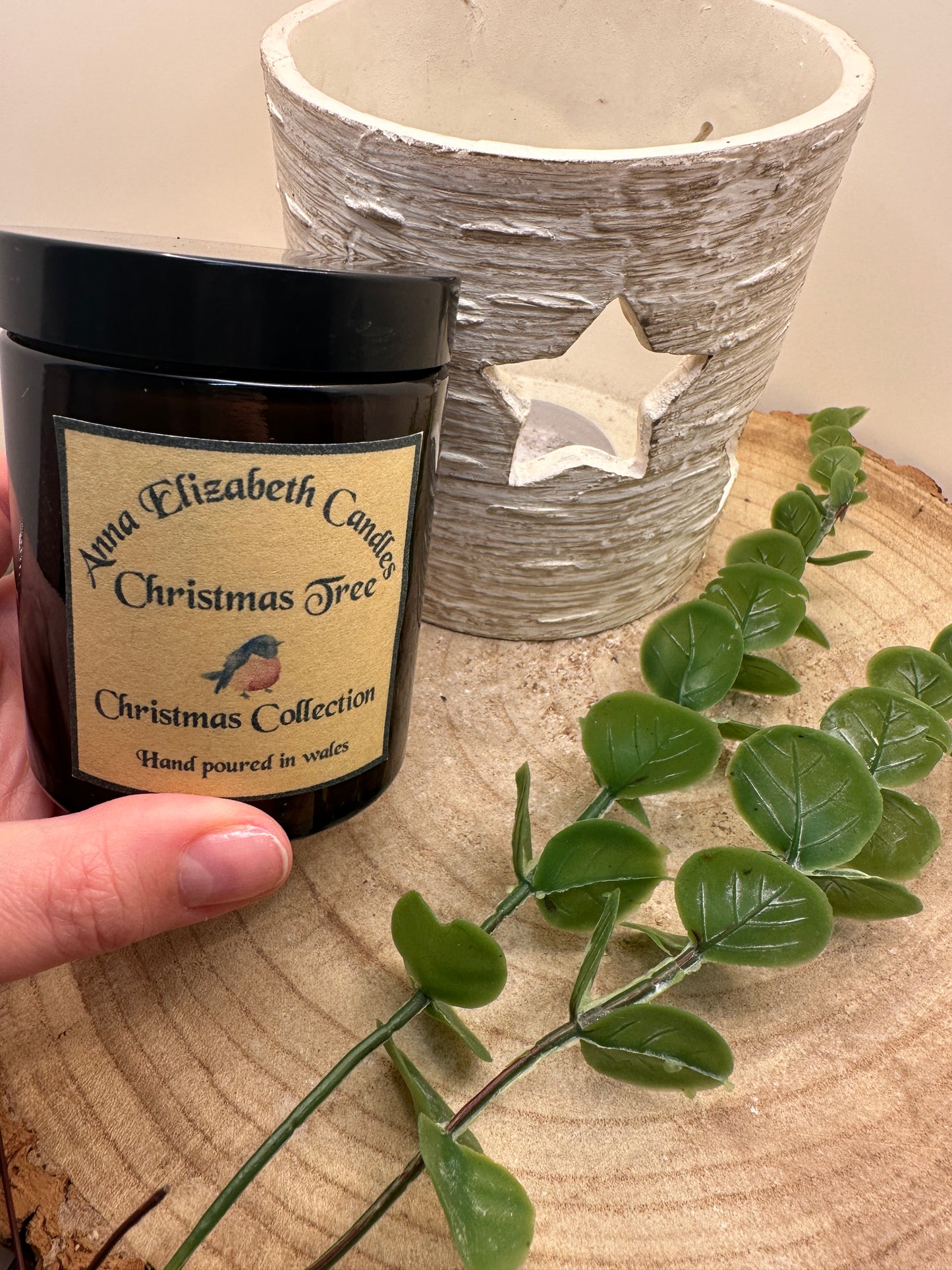 Medium Amber Christmas Candle