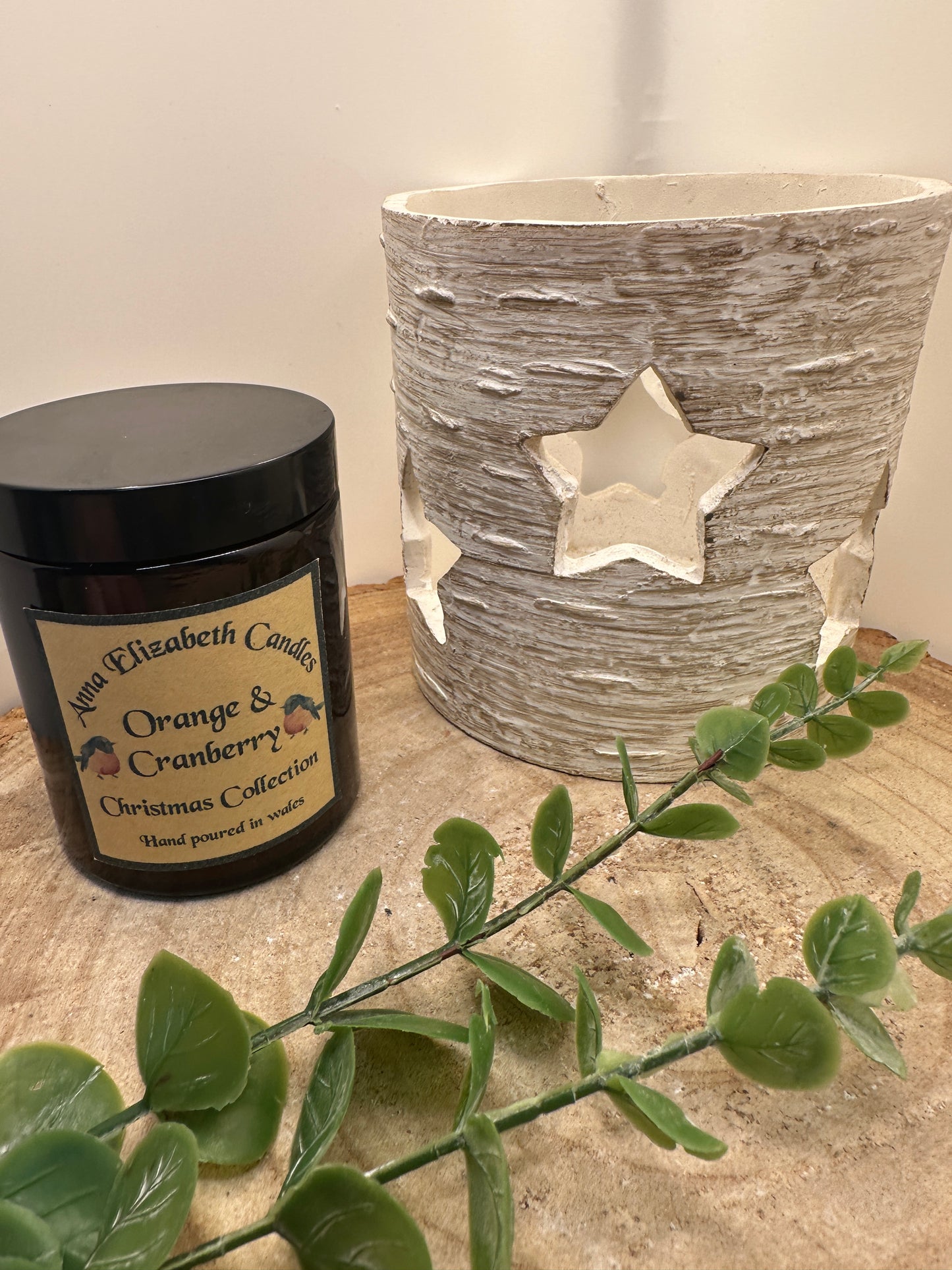 Medium Amber Christmas Candle