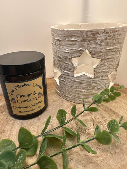 Medium Amber Christmas Candle