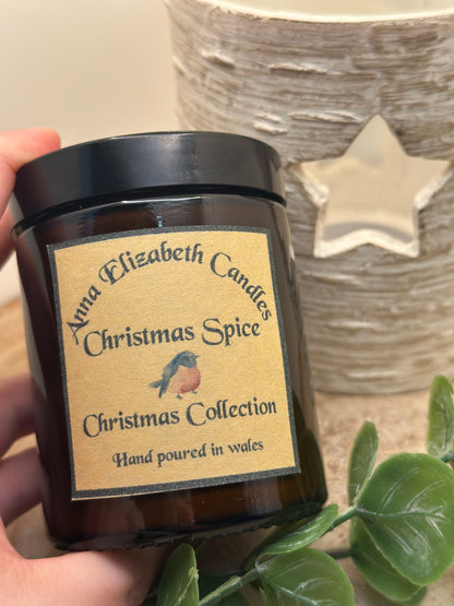 Medium Amber Christmas Candle