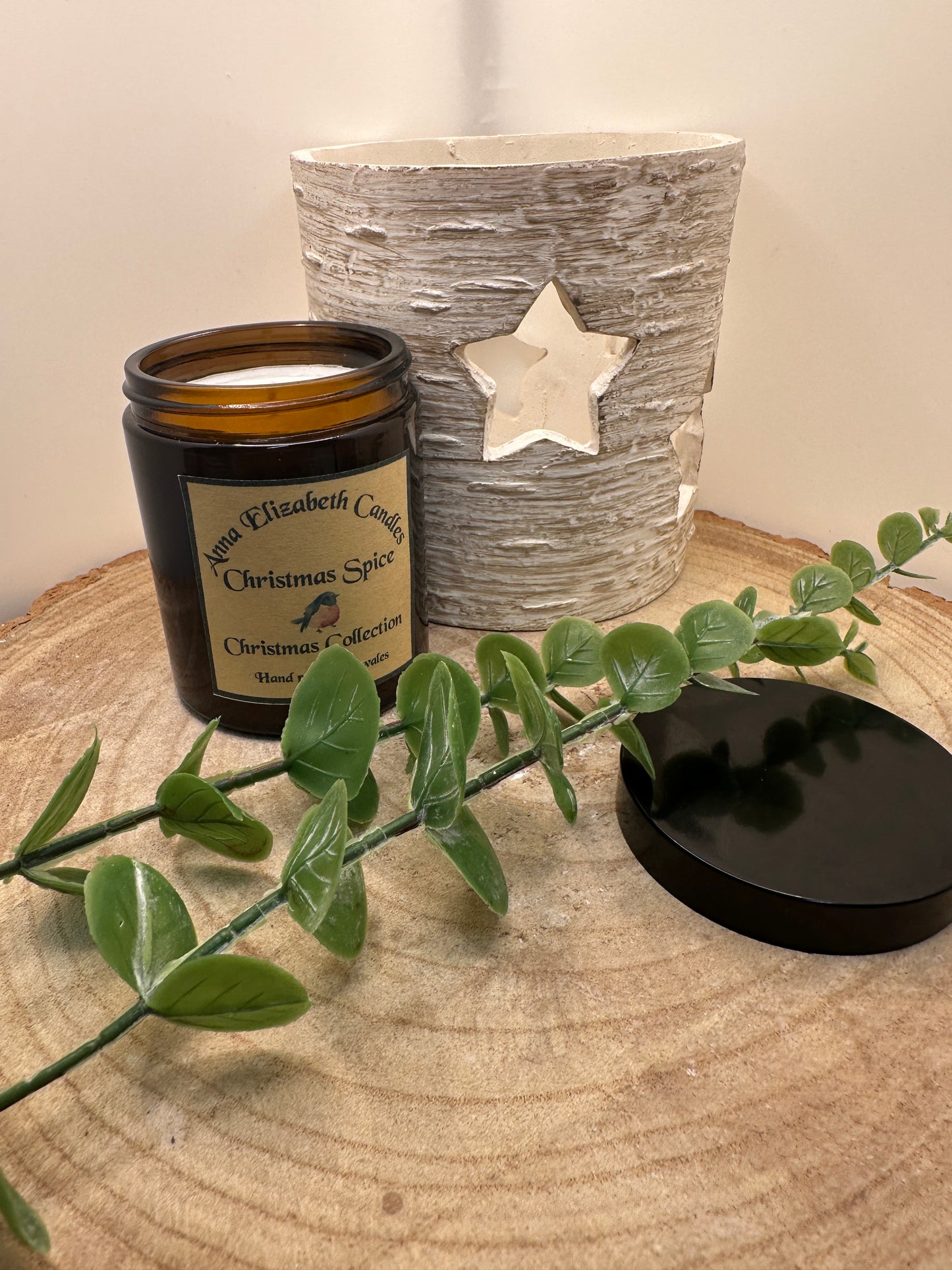 Medium Amber Christmas Candle