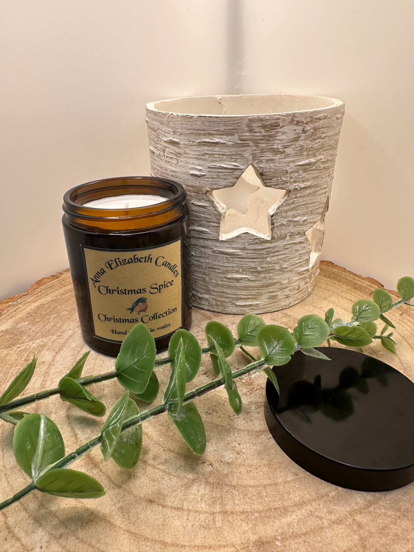 Medium Amber Christmas Candle