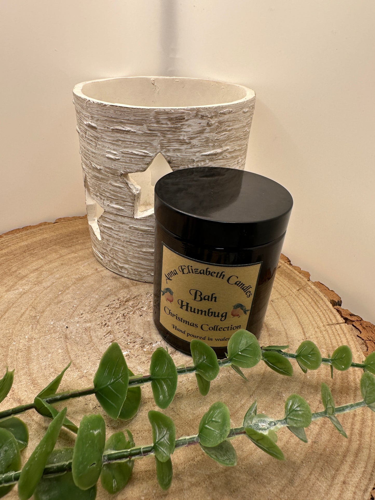 Medium Amber Christmas Candle