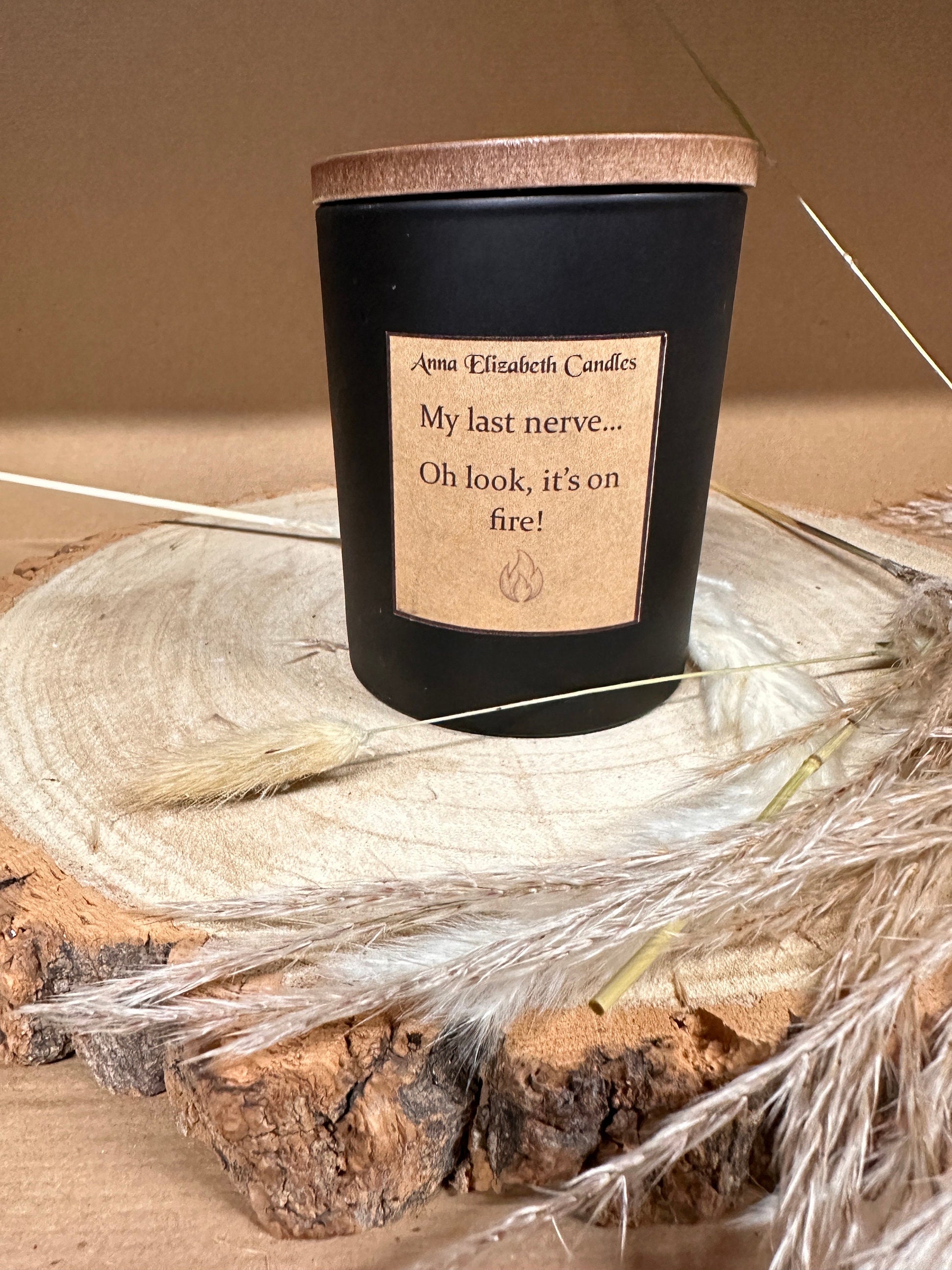 Mini Black Cotton Wick Personalised Soy Wax Scented Candles. Thank you, Funny, Friendship Messages.