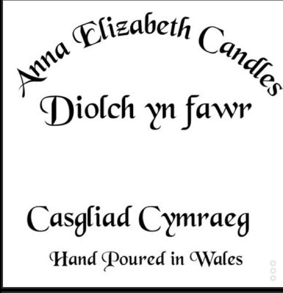 Diolch yn fawr or thank you very much. Just one of our many Welsh candles.