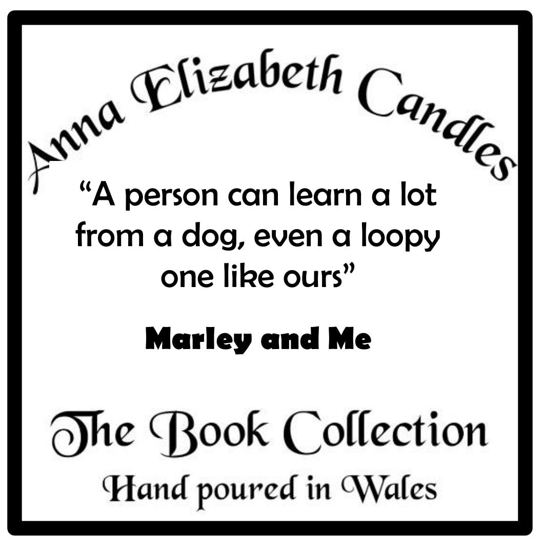 Marley & Me, Book Quote Candles, Candle Gifts, Gifts for book lovers, Handmade Candles, Soy Wax Candles, Hand poured in Wales,