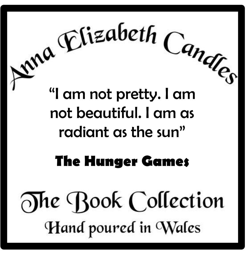 The Hunger Games, Book Quote Candles, Candle Gifts, Gifts for book lovers, Handmade Candles, Soy Wax Candles, Hand poured in Wales,