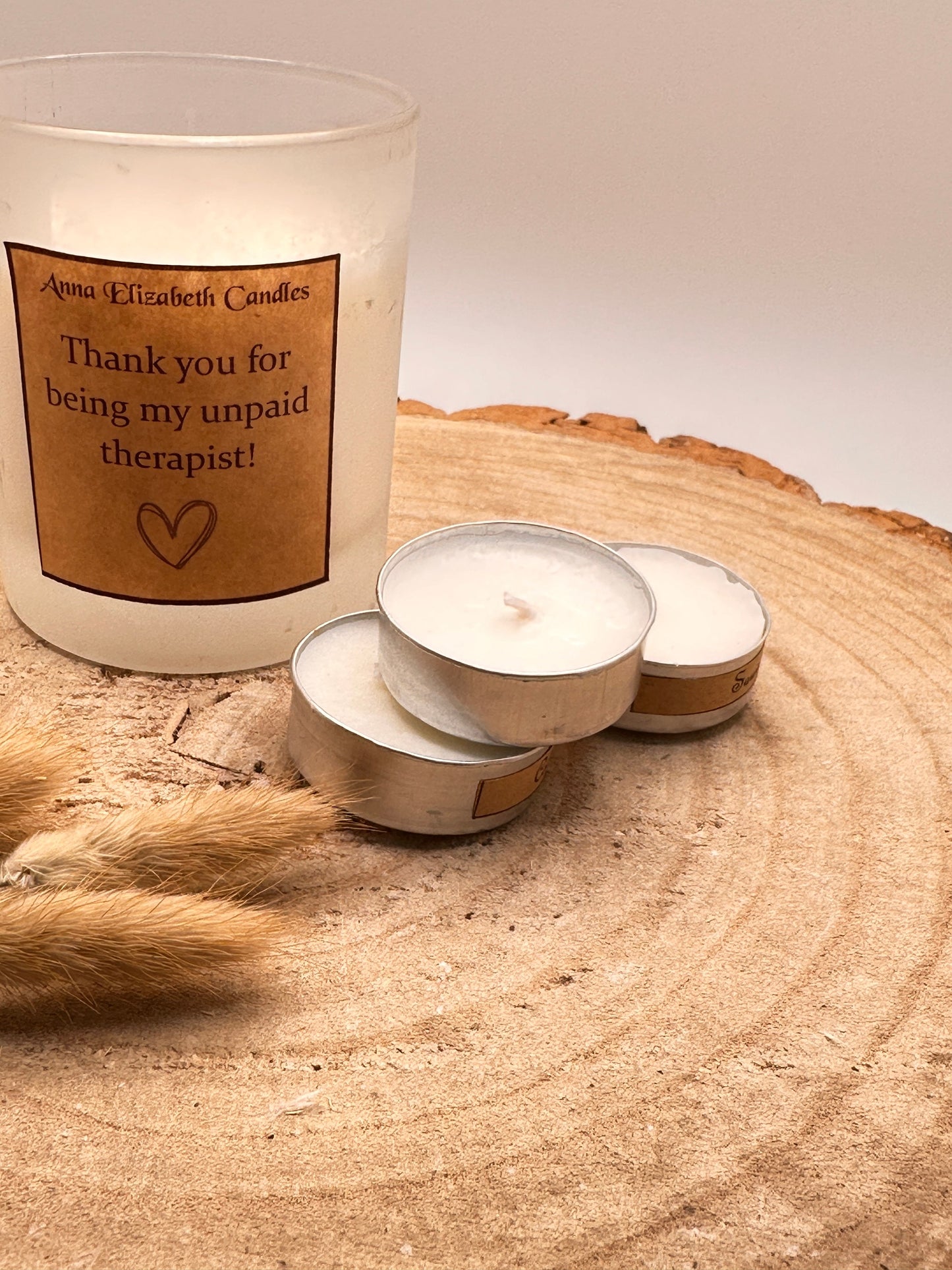 Thank you gift, Thank you Candle, 'Thank you for being my unpaid therapist' Candle, Scented Candle Gift, Soy Wax Candle, Handmade Candle,