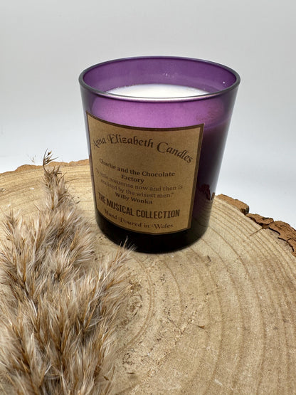 Wonka Themed Candle, Scented Soy Wax Candle, Candles for Musical Lovers, Handmade in Wales, Gifts for Theatre Lovers, Westend Shows,