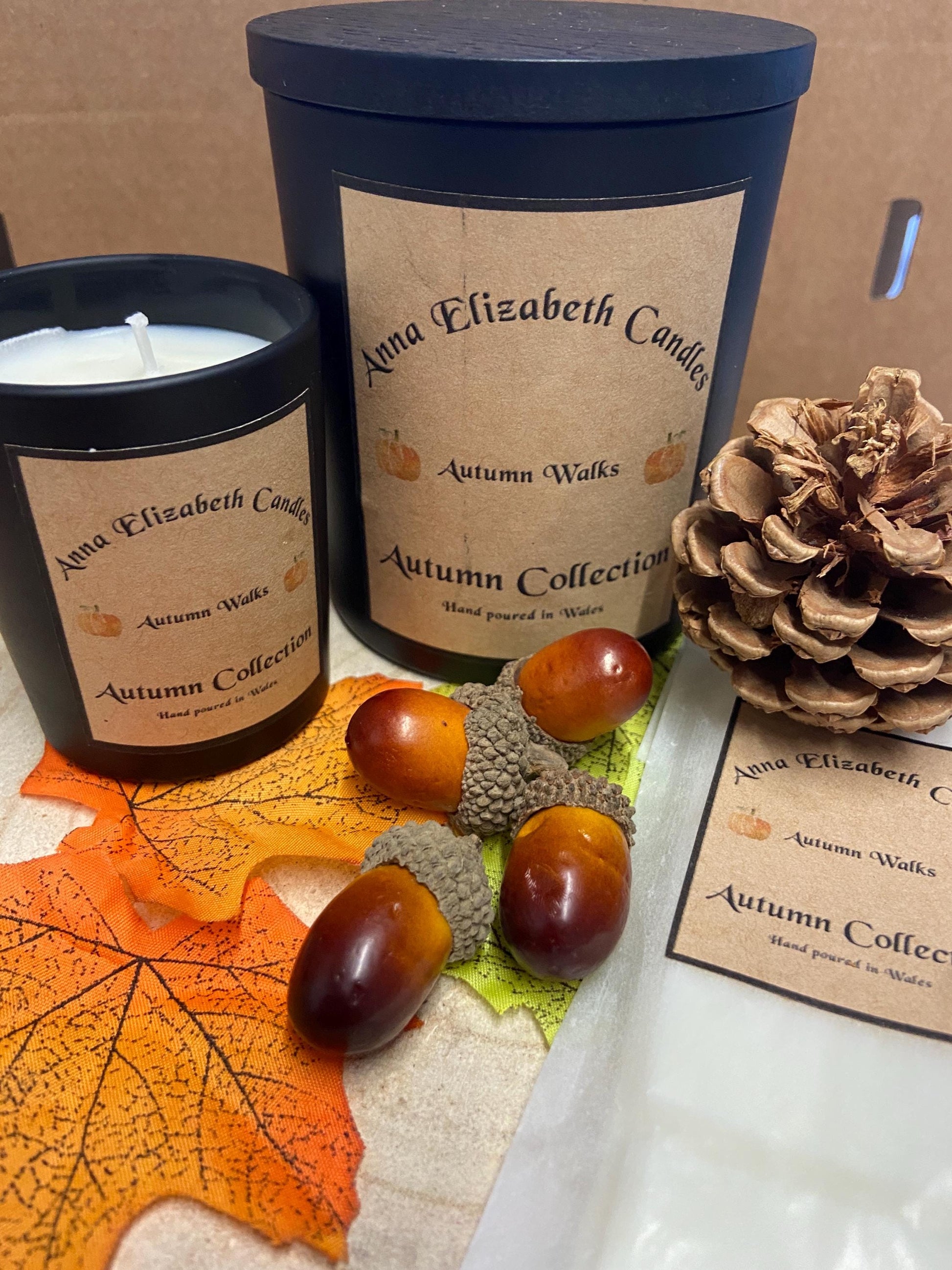 Autumn Candle Gift Box, Mini Candle Gift Box, Autumn Candles, Halloween Candles, Pumpkin Spice, Witches Brew, Trick or Treat, Autumn Walks,