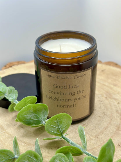 New Home Gift, 'Good Luck Convincing The Neighbours You're Normal', Funny Candle Gifts, Funny home decor, Gifts for friends, Scented Candle