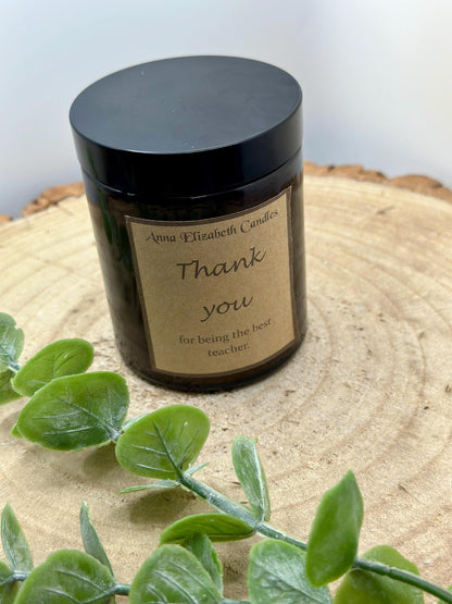Teacher Gifts, 'Thank you for being the best teacher', Candle Gifts for Teachers, Scented Soy Wax Gifts, Candle Thank You Gift, Best Teacher