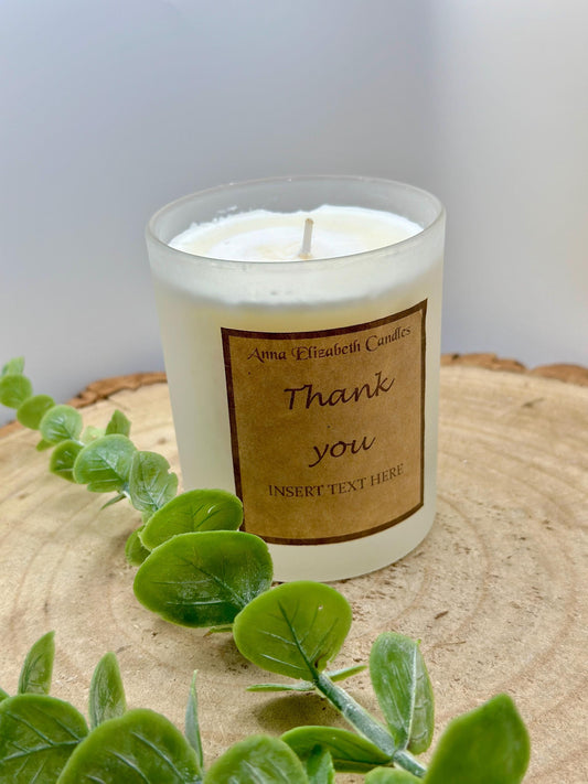 Thank You Gift, Thank You Candle, Add your own text, Personalised Candles,