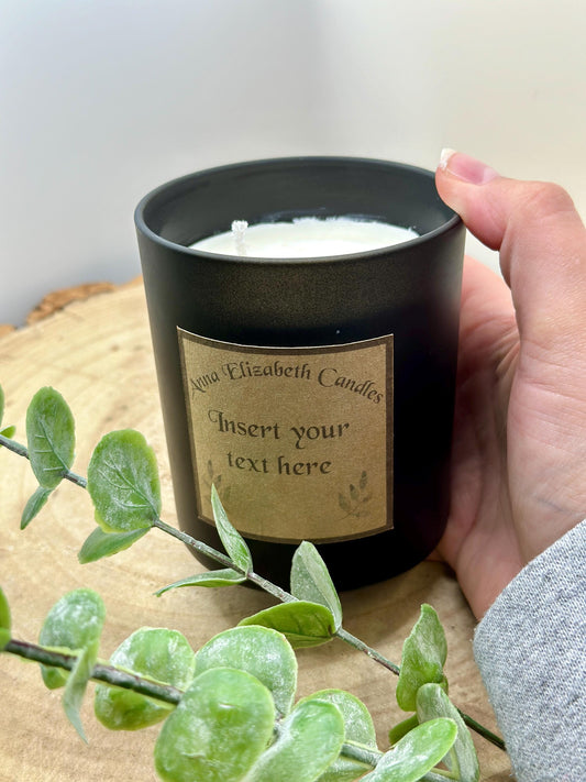 Personalised Candle Gifts, Insert your own text, Soy Wax Candles, Scented Candles