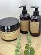 Lemongrass & Ginger Spa Gift Set, Amber candle 100-hour burn, Hand and Body Wash, Lotion, Luxurious Self Care Kit, Perfect Birthday Gift,
