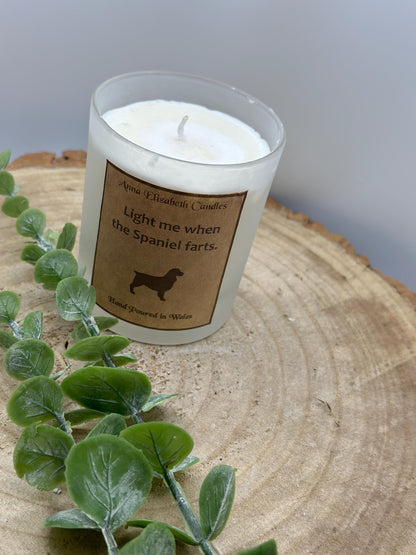 Light Me When The Dog Farts Candle, Personalised Dog Breed Candles, Medium Frosted Candles, Soy Wax Candle Gifts, Handmade in Wales,