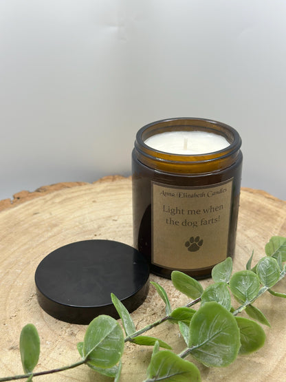 Funny Candle, 'Light me when the dog farts', Gift for animal lovers, Gift for pet owners, Scented Candle Gifts, Pet Candle, Candle Gift