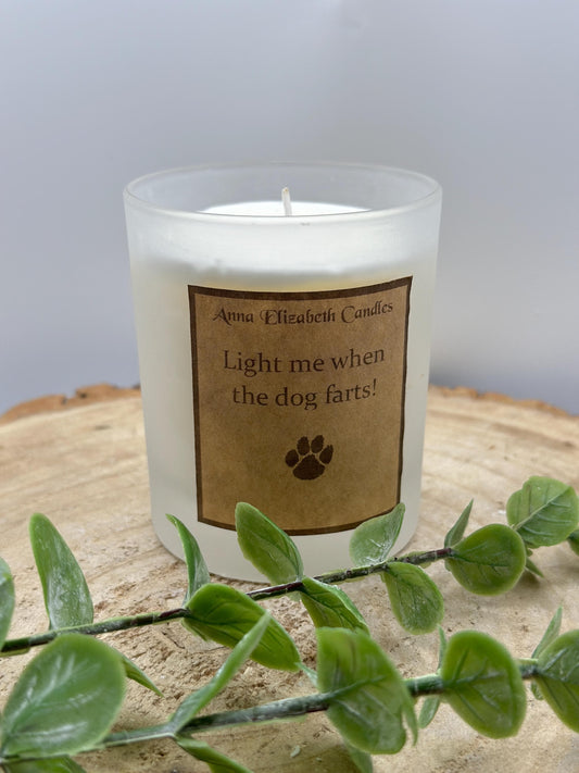 Funny Candle, 'Light me when the dog farts', Funny Candle Gift, Gift for animal lovers, Gift for pet owners, Scented Candle Gifts,