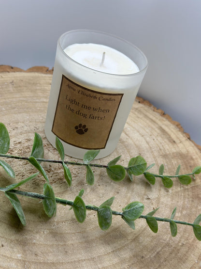 Funny Candle, 'Light me when the dog farts', Funny Candle Gift, Gift for animal lovers, Gift for pet owners, Scented Candle Gifts,