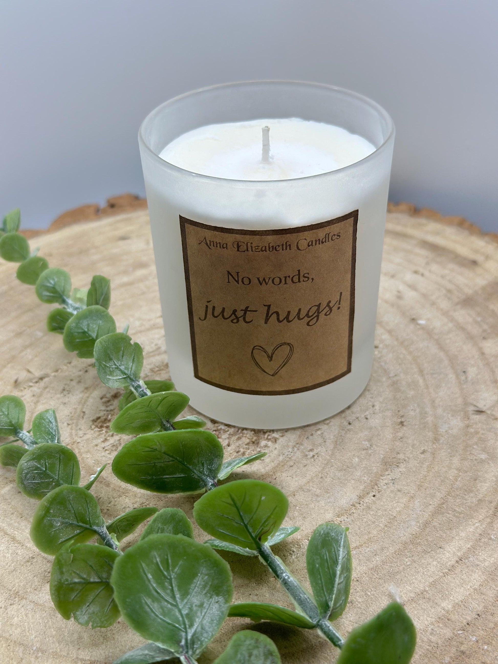 No Words Just Hugs Candle, Thinking of you gift, Scented Candle Gifts, Gifts for Her, Sympathy Gift, Handmade in Wales