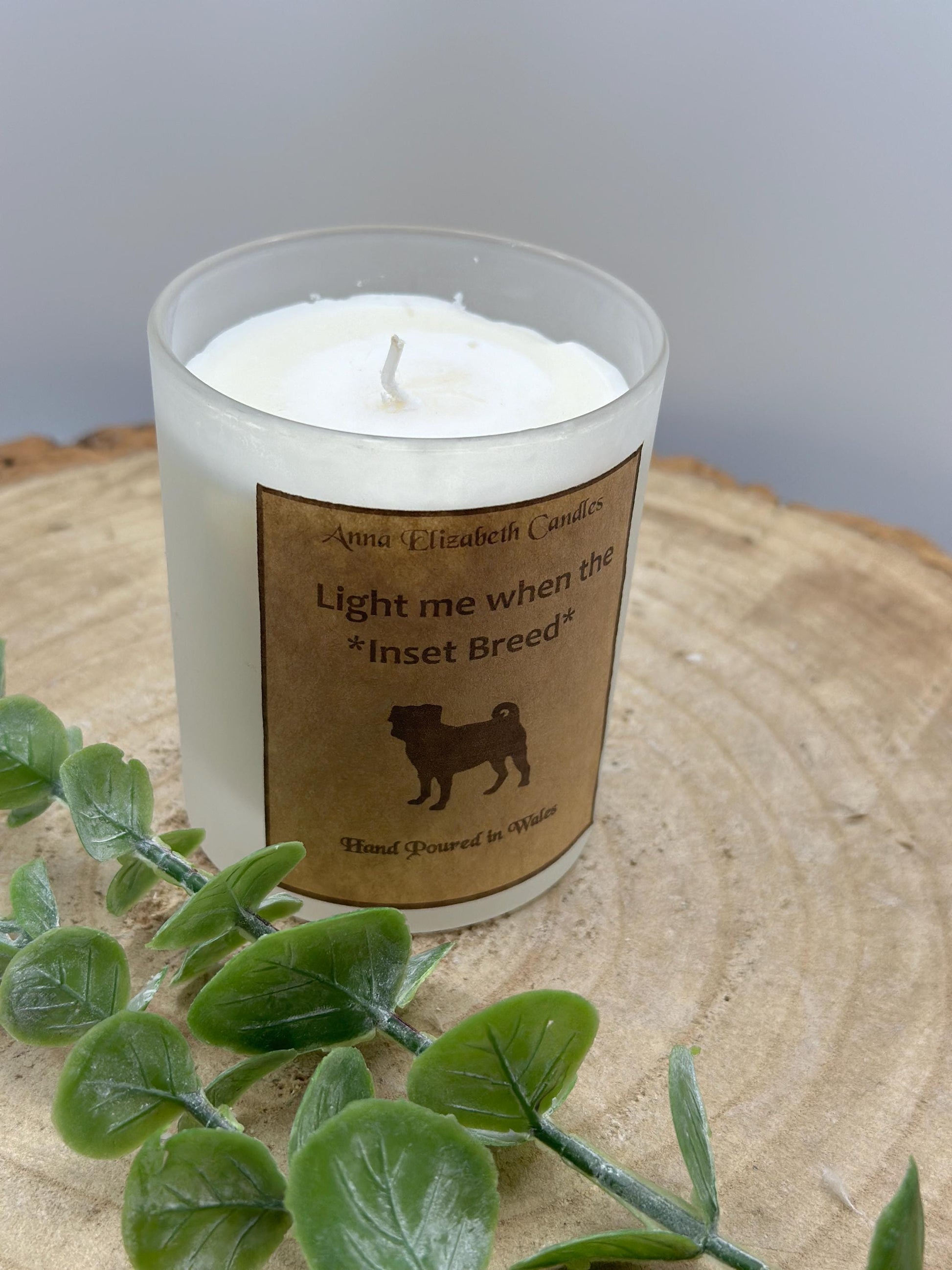 Light Me When The Dog Farts Candle, Personalised Dog Breed Candles, Medium Frosted Candles, Soy Wax Candle Gifts, Handmade in Wales,