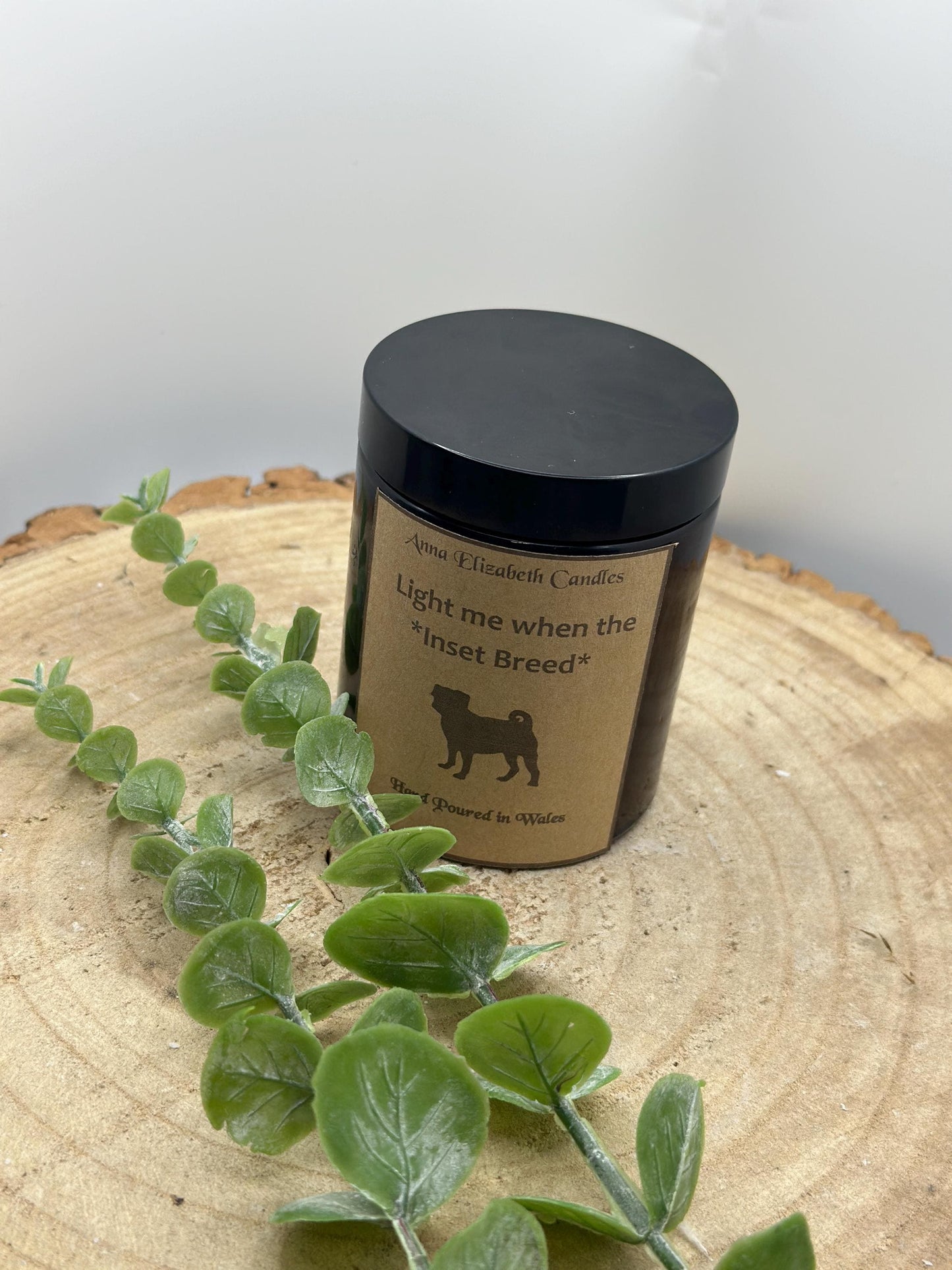 Light Me When The Dog Farts Candle, Personalised Dog Breed Candles, Amber Candles, Soy Wax Candle Gifts, Handmade in Wales,