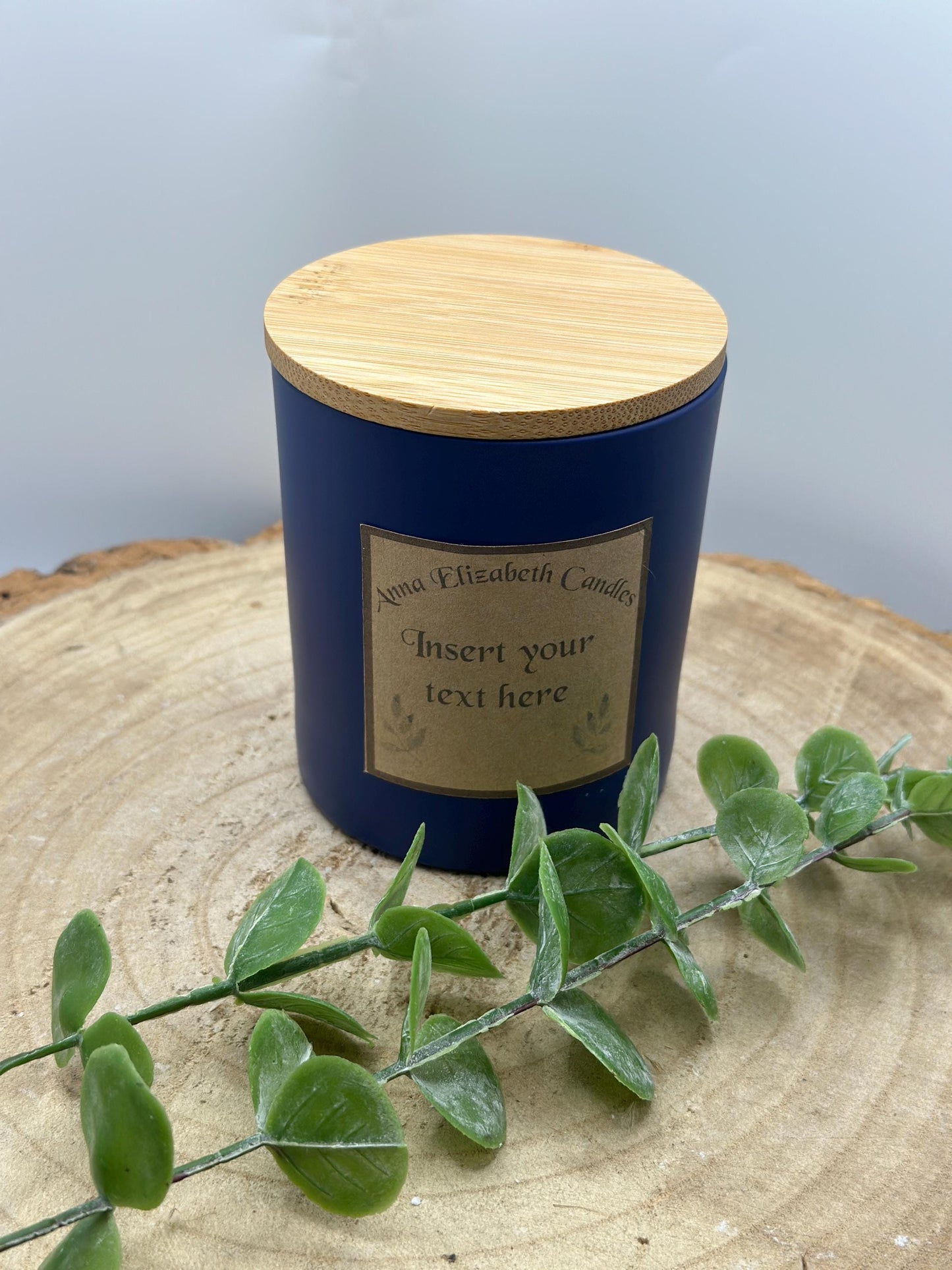 Blue Candle, Royal Blue Candle, Personalised Candle Gifts, Insert your own text, Soy Wax Candles, Scented Candles