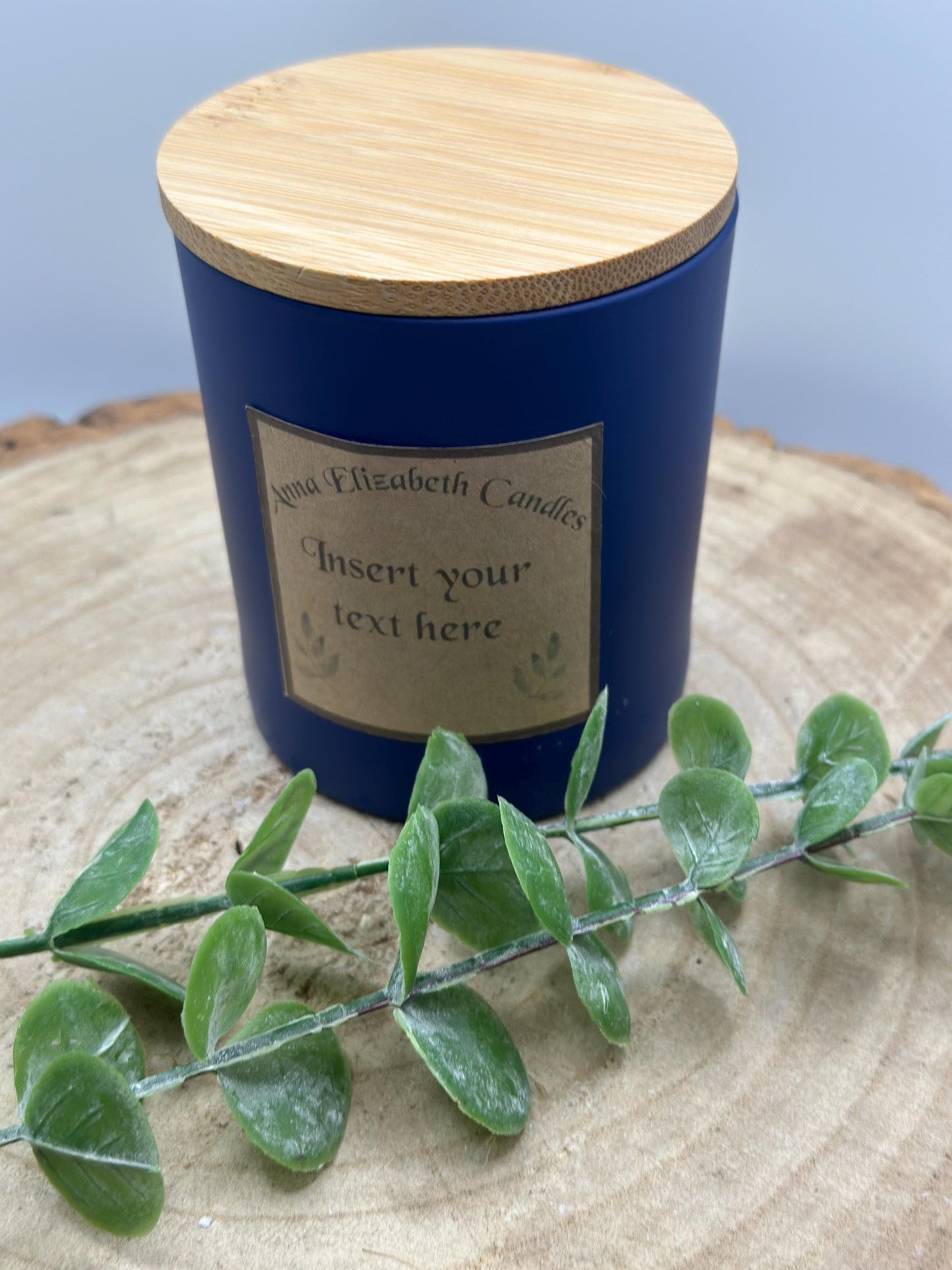 Blue Candle, Royal Blue Candle, Personalised Candle Gifts, Insert your own text, Soy Wax Candles, Scented Candles