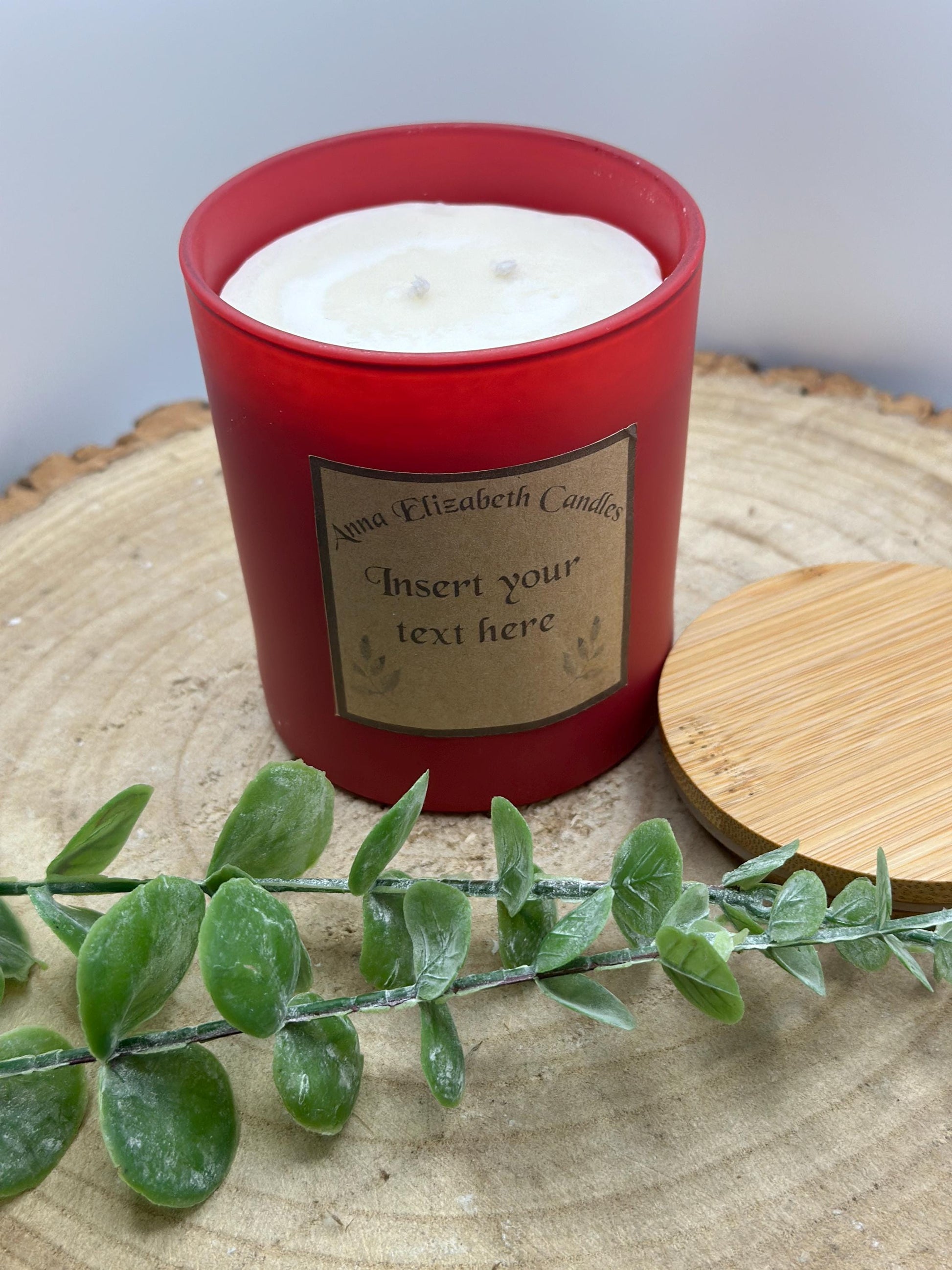 Red Candle, Royal Blue Candle, Personalised Candle Gifts, Insert your own text, Soy Wax Candles, Scented Candles