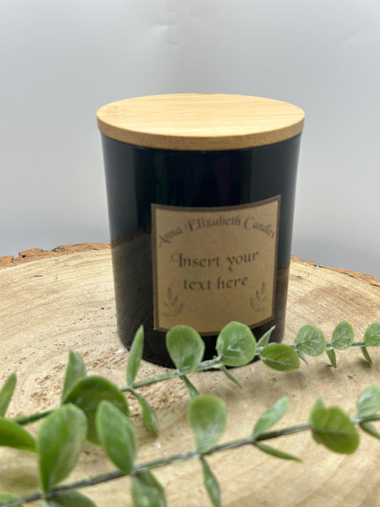 Green Candle, Personalised Candle Gifts, Insert your own text, Soy Wax Candles, Scented Candles