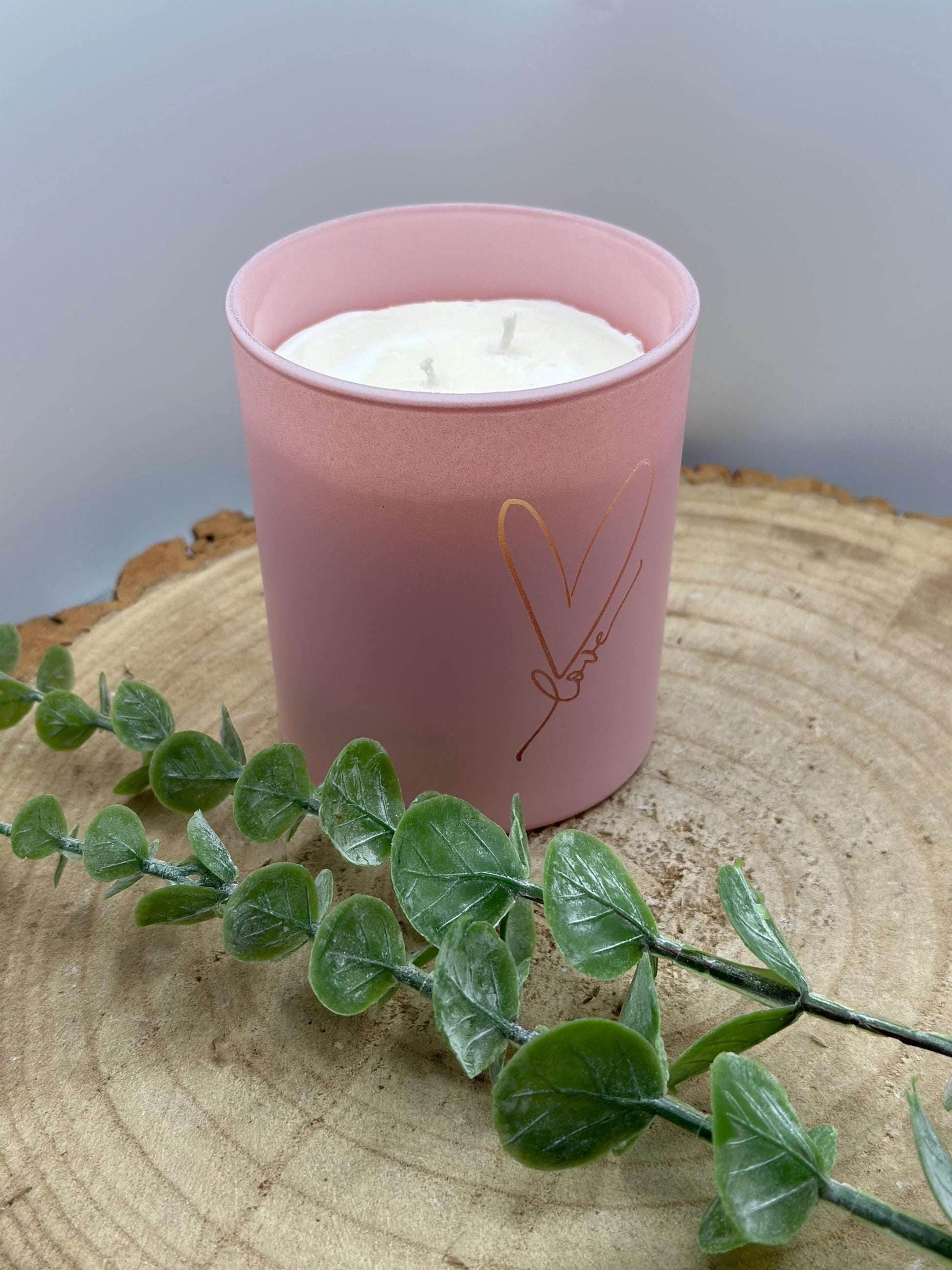 Pink Candle, Romantic Candle, Soy Wax Scented Candles, Valentine's Gift, Handmade in Wales, Romantic Gift, Candle Gift, Birthday Gift,