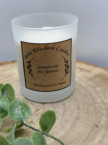 Scented Soy Wax Candle, Home Fragrance, Handmade in Wales, Medium Frosted Candle, Personalised Gift, Original Collection Scents
