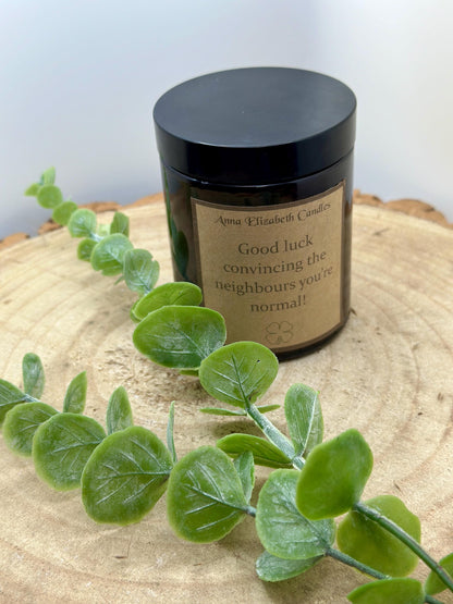 New Home Gift, 'Good Luck Convincing The Neighbours You're Normal', Funny Candle Gifts, Funny home decor, Gifts for friends, Scented Candle