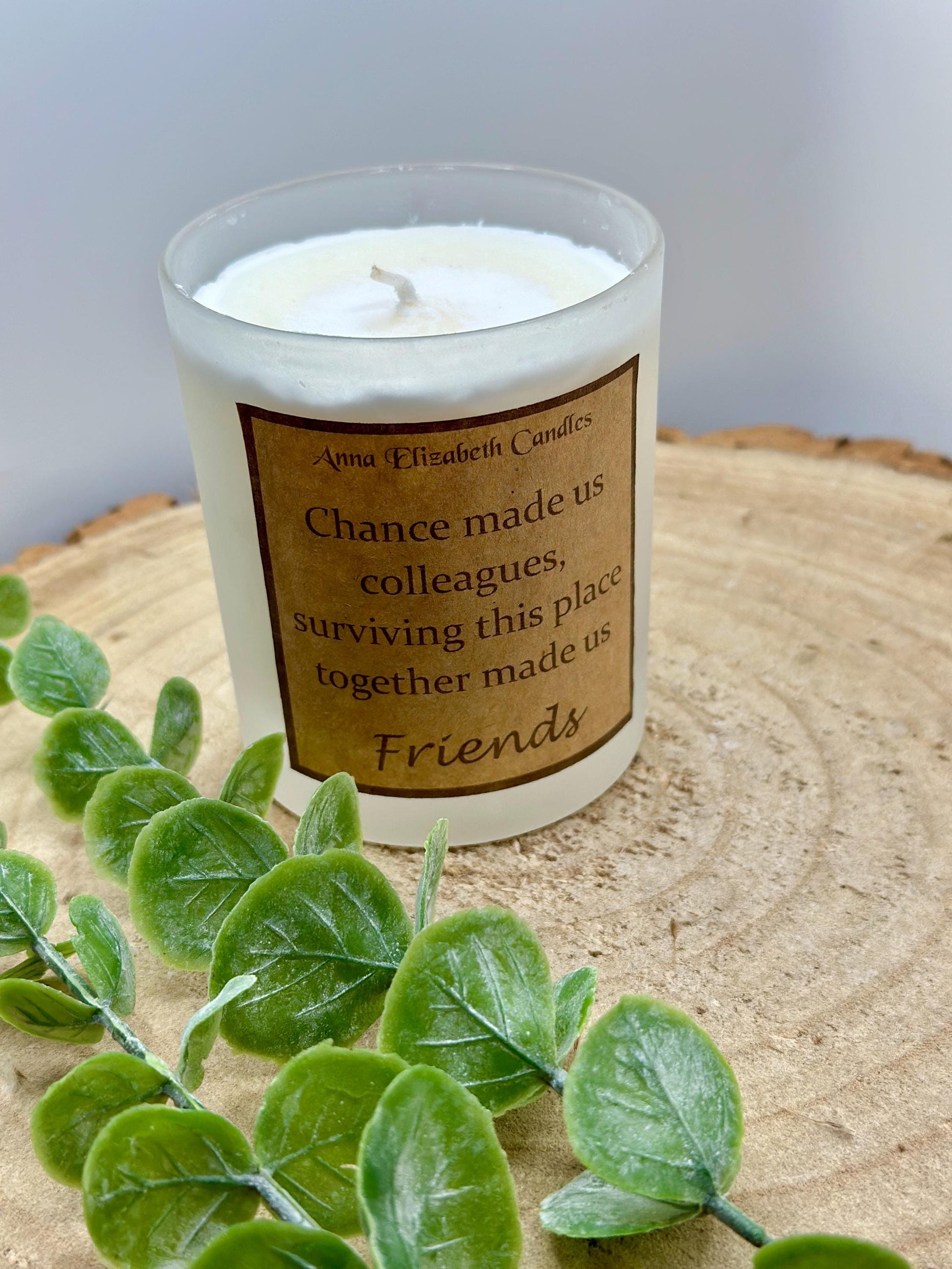 Friendship Candle, 'Chance made us colleagues...' Candles for colleagues, Candle Gifts, Scented Candle Gift, Soy Wax Candle,