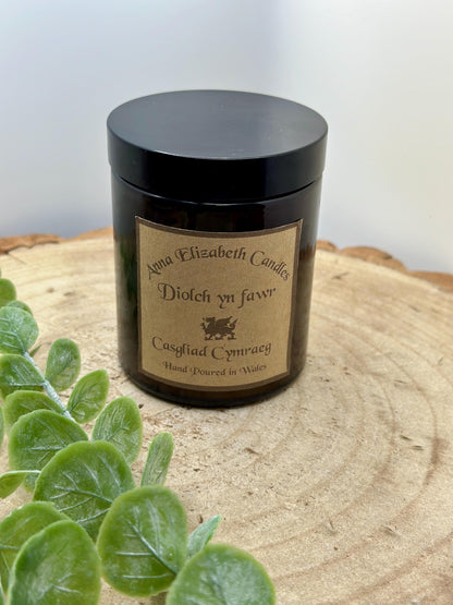 Welsh Candles, Diolch yn Fawr, Soy Wax Candles, Scented Candle Gifts, Thank you Candles, Thank You Gifts, Handmade in Wales