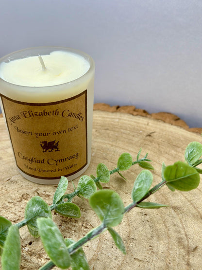 Personalised Welsh Candle, Welsh Candles, Own Message Candle, Scented Candles,