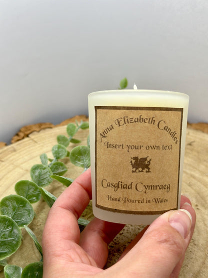 Personalised Welsh Candle, Welsh Candles, Own Message Candle, Scented Candles,