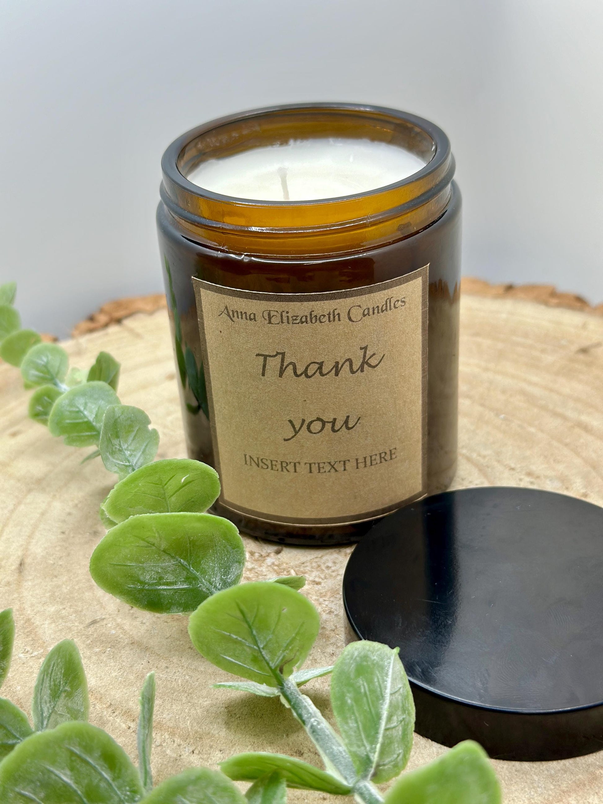 Thank You Gift, Thank You Candle, Add your own text, Personalised Candles,