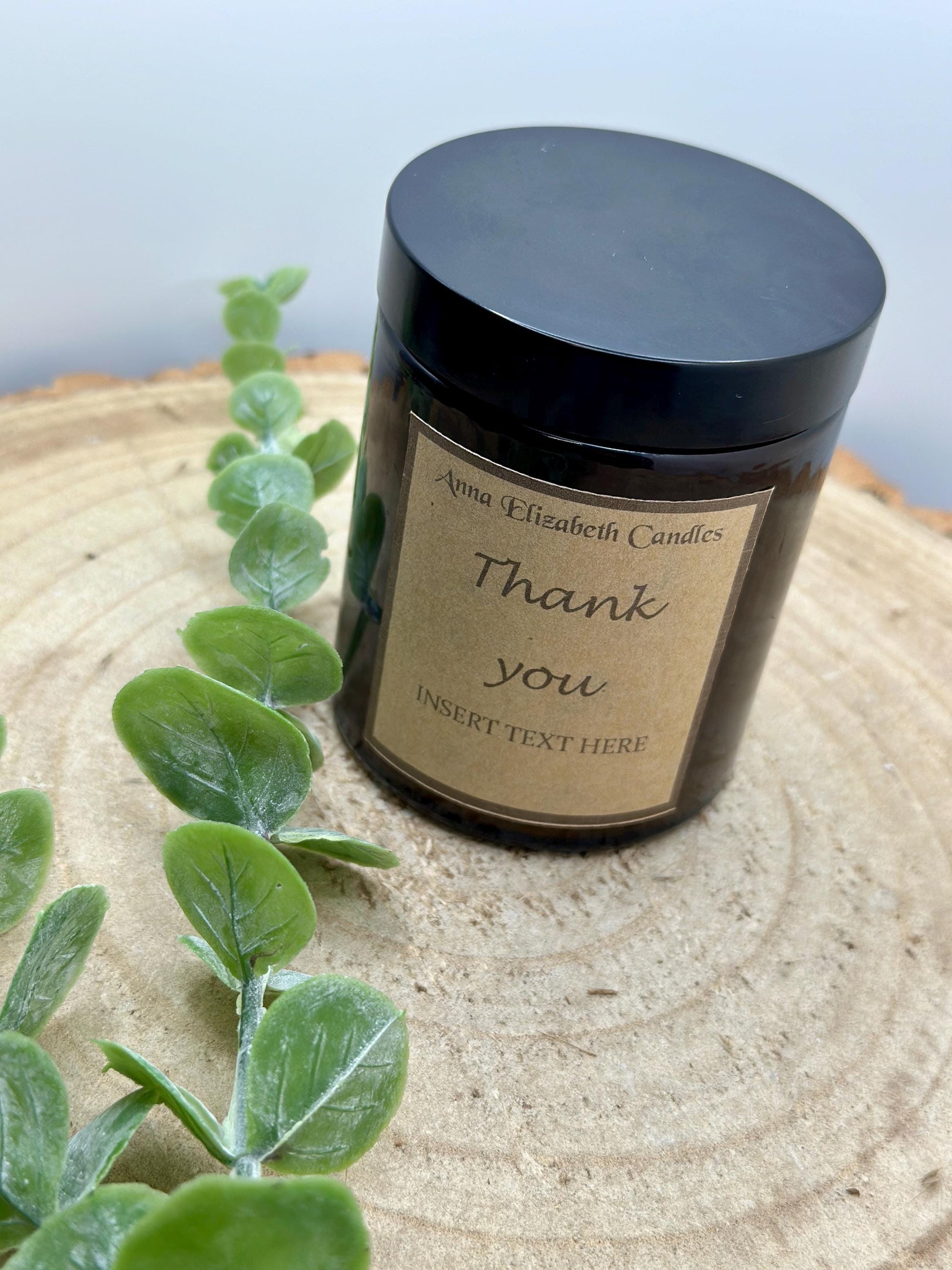 Thank You Gift, Thank You Candle, Add your own text, Personalised Candles,