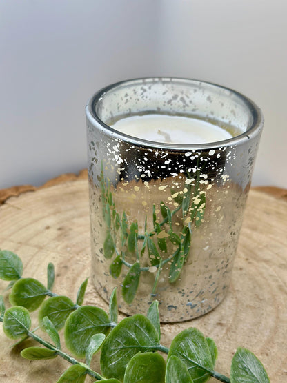 Elegant Silver Jar Candle, Perfect for Anniversary or Wedding Gifts, Scented Candles, Soy Wax Candles, Candle Gifts